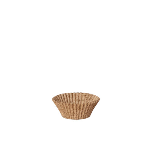 24 x 100 Backförmchen rund Ø 3 cm · 2,2 cm natur aus Frischfaser und Kakaoschalen