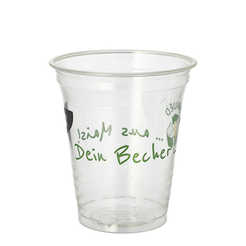 16 x 50 Trinkbecher PLA 0,3 l Ø 9,5 cm · 10,7 cm "Becher aus Mais"