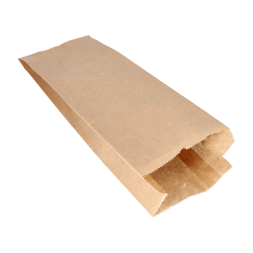 1 x 1000 Papierfaltenbeutel gefädelt Kraftpapier 35 cm x 13 cm x 7 cm braun Füllinhalt 2 kg