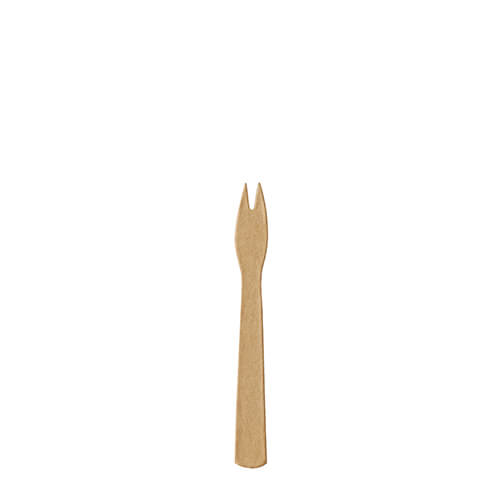 16 x 250 Pommes-Frites-Gabeln, Papier "pure" 8,5 cm braun