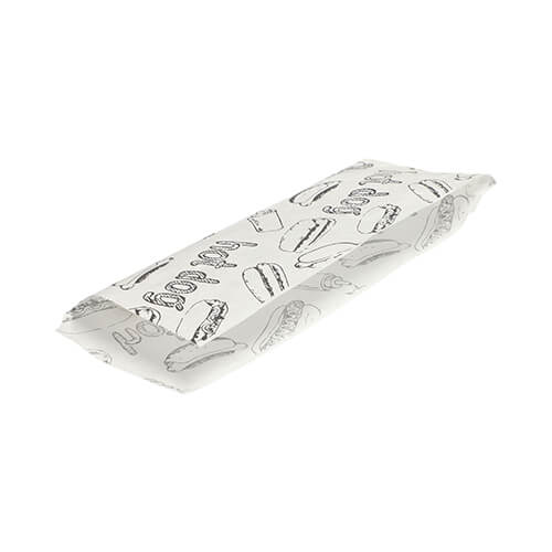 1 x 1000 Hot Dog-Tüten 21 cm x 8,5 cm weiss