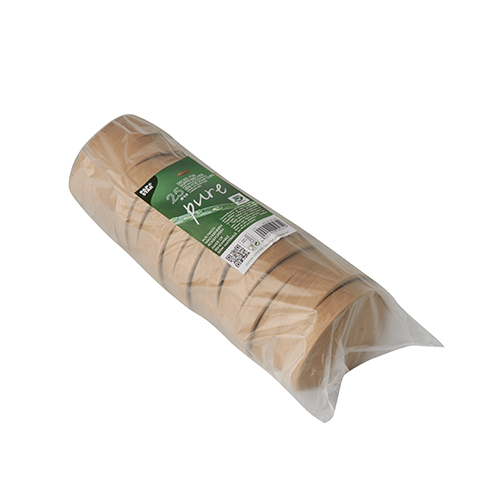 Deckel für Suppenbecher, Pappe "pure" rund Ø 9,8 cm · 1,6 cm braun "100% Fair"