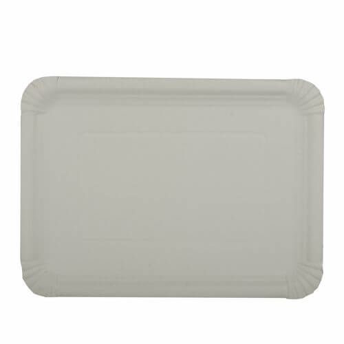 Teller, Pappe [rc] eckig 21 cm x 29 cm weiss