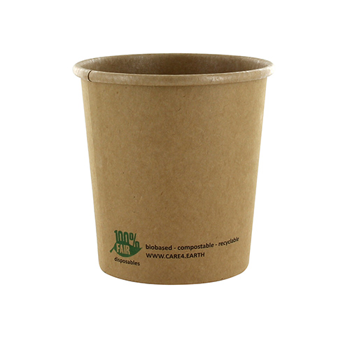 Suppenbecher, Pappe "pure" rund 470 ml Ø 9,8 cm · 10 cm braun "100% Fair"