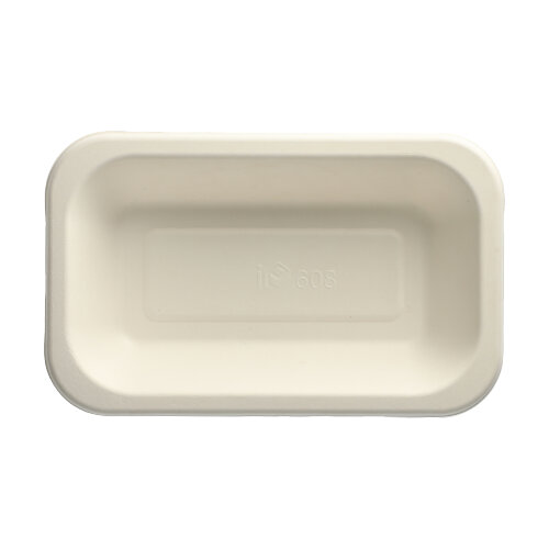 Siegelschalen, Zuckerrohr 4,2 cm x 15 cm x 24 cm weiss