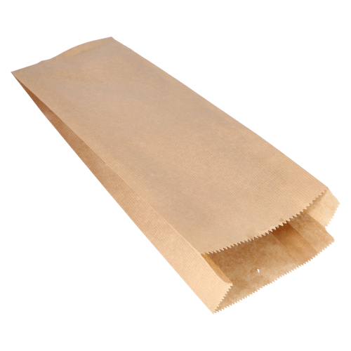 1 x 1000 Papierfaltenbeutel gefädelt Kraftpapier 42 cm x 15 cm x 7 cm braun Füllinhalt 3 kg