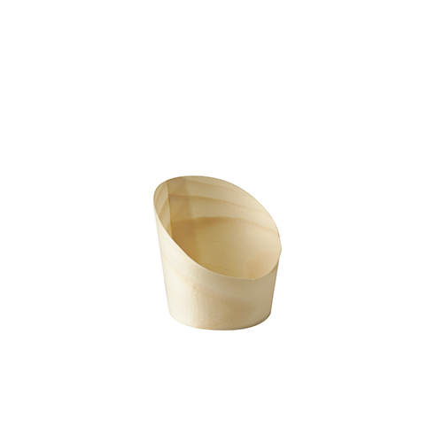 10 x 50 Snackbecher, Holz "pure" Ø 5,5 cm · 6,5 cm