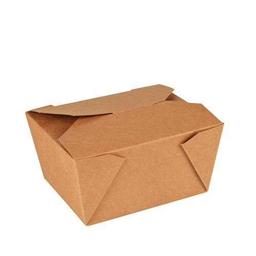 Lunchboxen, Pappe "pure" 750 ml 6,3 cm x 9 cm x 11,3 cm braun