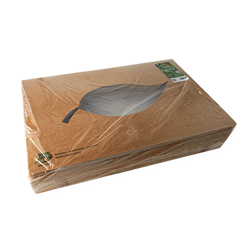 Transport- und Catering-Kartons, Pappe "pure" 8 cm x 55,7 cm x 37,6 cm braun "100% Fair" mit