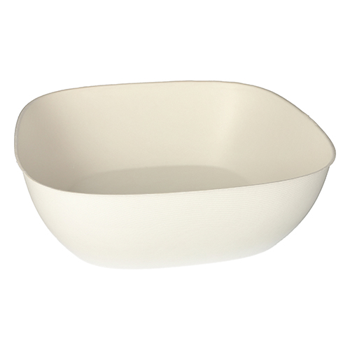 4 x 6 Schüsseln, Zuckerrohr "pure" 10 cm x 30,5 cm x 30,5 cm weiss "Belle Vie, Ligne Carrée"