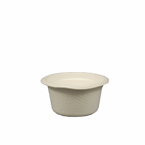 10 x 50 Dressingschalen, Zuckerrohr "pure" 60 ml Ø 6 cm · 3 cm weiss