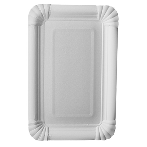 Teller, Pappe "pure" eckig 13 cm x 20 cm weiss