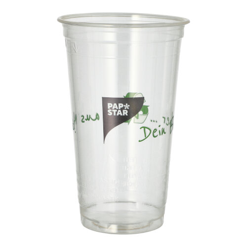 16 x 50 Trinkbecher PLA 0,5 l Ø 9,5 cm · 15,1 cm "Becher aus Mais"