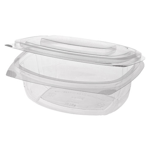 Feinkost- und Salatschalen mit Klappdeckeln, PLA "pure" 750 ml 6,6 cm x 20,5 cm x 16,8 cm gla