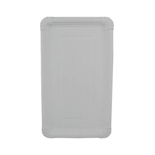 Teller, Pappe [rc] eckig 19 cm x 33 cm weiss