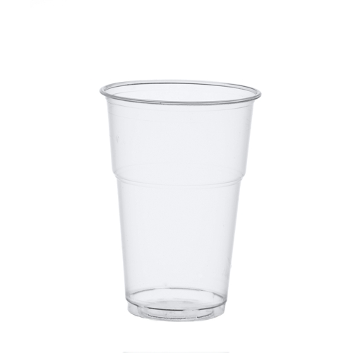 Kaltgetränkebecher, PLA "pure" 0,4 l Ø 9,5 cm · 13,2 cm glasklar mit Schaumrand
