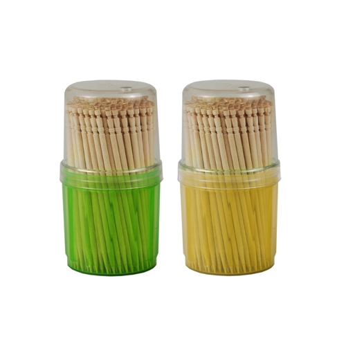 10 x 400 Fingerfood - Picker rund 6,5 cm gedrechselt, im Spender