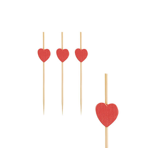 Fingerfood - Spieße 7 cm "Heart"