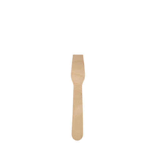 10 x 100 Eislöffel Holz, gewachst 9,4 cm