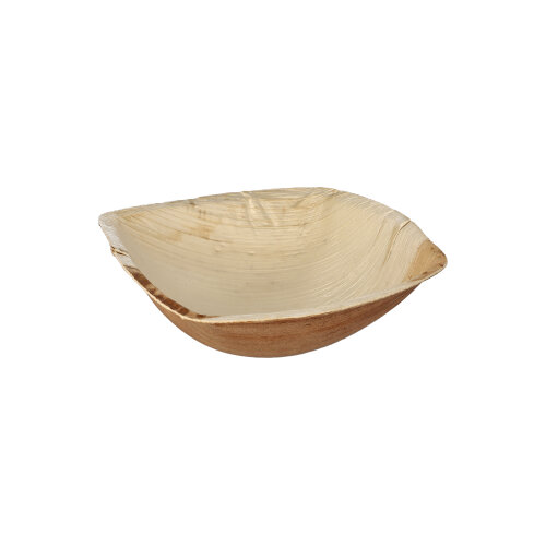 4 x 25 Schalen Palmblatt "pure" 350 ml 4,5 cm x 17 cm x 17 cm natur "QUADRATO"