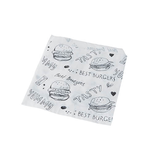 1 x 1000 Hamburger-Tüten 13 cm x 13 cm weiss