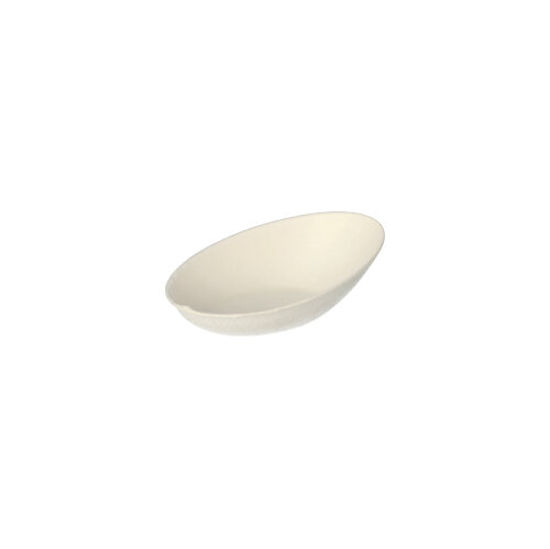 10 x 50 Fingerfood - Schalen, Zuckerrohr "pure" 20 ml 2,7 cm x 5 cm x 8 cm weiss "Egg"