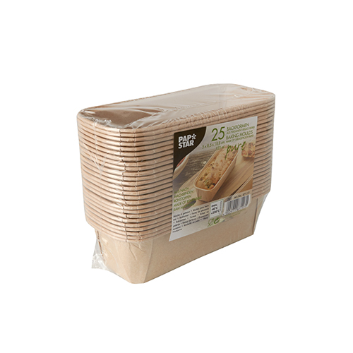 Backformen "pure" eckig 523 ml 5 cm x 8,5 cm x 18,8 cm braun