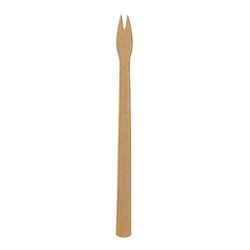 16 x 250 Pommes-Frites-Gabeln, Papier "pure" 13,5 cm braun