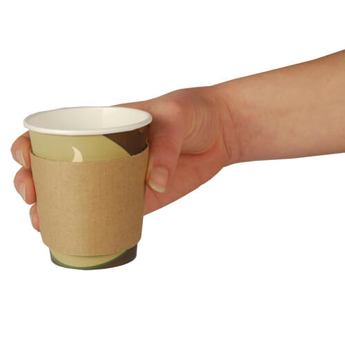 Banderolen für Heißgetränkebecher "To Go" Ø 7,3 cm · 5,8 cm braun