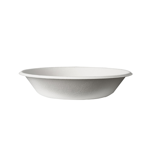 1 x 100 Schalen, Zuckerrohr "pure" 680 ml Ø 19 cm · 4 cm weiss