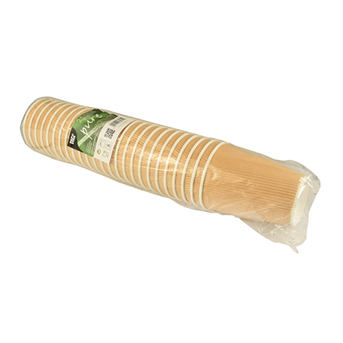 Trinkbecher, Pappe "pure" 0,3 l Ø 9 cm · 11 cm Ripple Wall