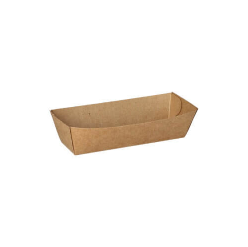 12 x 50 Snacktrays, Pappe "pure" 3 cm x 3,3 cm x 10,5 cm braun