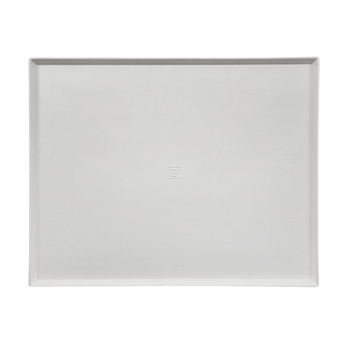 25 x 2 Servierplatten, Zuckerrohr "pure" eckig 32,5 cm x 26,5 cm x 1 cm weiss "Cella"