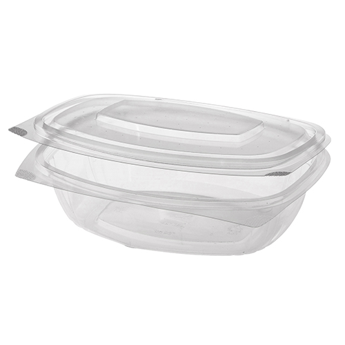 Feinkost- und Salatschalen mit Klappdeckeln, PLA "pure" 1 l 7,6 cm x 20,5 cm x 16,8 cm glaskl