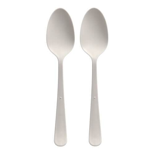 20 x 10 "Circulware" Mehrweg-Löffel PP-MF 19 cm weiss "Gaia" extra stabil