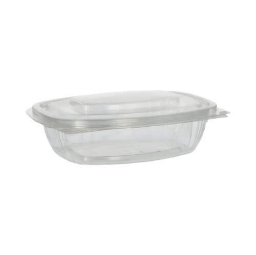 6 x 50 Feinkost- und Salatschalen mit Klappdeckeln, PLA "pure" 375 ml 4,8 cm x 16,1 cm x 13,2 cm