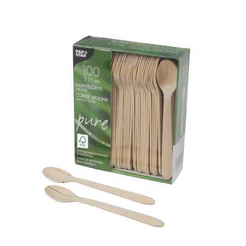 Kaffeelöffel, Holz "pure" 11 cm
