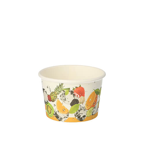 Eisbecher, Pappe rund 125 ml Ø 7,5 cm · 5 cm farbig "Früchte"