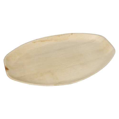 10 x 6 Tabletts, Palmblatt "pure" oval 3 cm x 43 cm x 29 cm natur