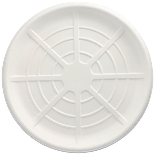 2 x 25 Servierplatten, Zuckerrohr "pure" rund Ø 47 cm weiss für Meeresfrüchte