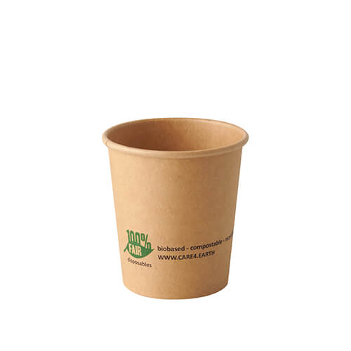 Portionsbecher, Pappe 120 ml Ø 6 cm · 6,6 cm braun "100% Fair"