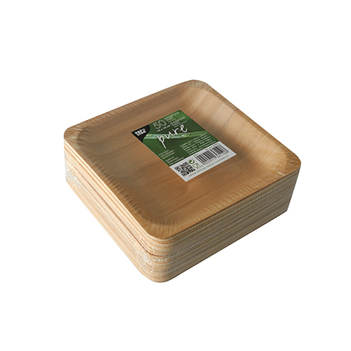 Fingerfood - Teller, Holz "pure" eckig 14 cm x 14 cm