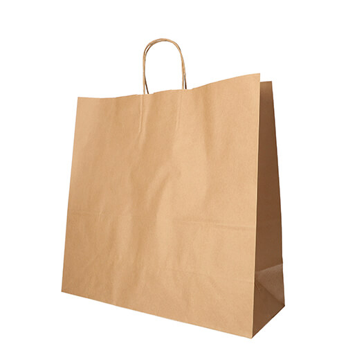 Tragetaschen, Papier 35 cm x 35 cm x 14 cm weiss mit gedrehtem Tragegriff