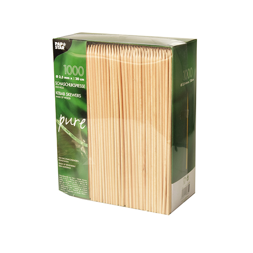 0 Schaschlikspieße, Holz "pure" Ø 3,5 mm · 20 cm