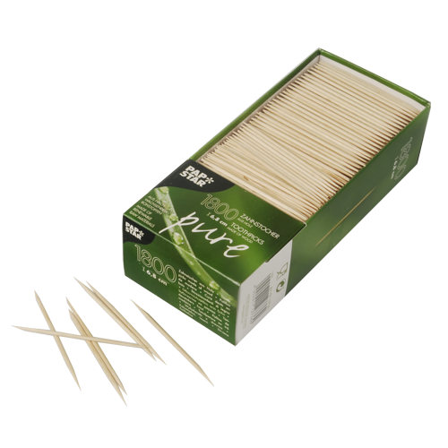 0 Zahnstocher, Holz "pure" rund 6,8 cm