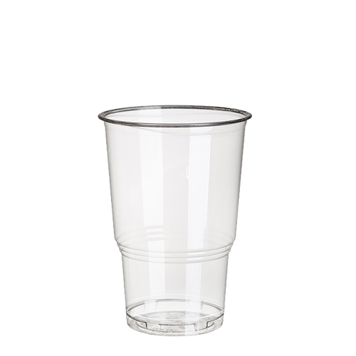 Kaltgetränkebecher, PLA "pure" 0,25 l Ø 7,8 cm · 11 cm glasklar mit Schaumrand