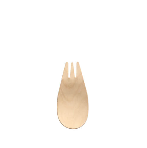 12 x 150 Fingerfood - Göffel, Holz "pure" 8,2 cm
