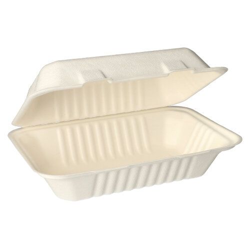 1 x 500 Menüboxen, Zuckerrohr ungeteilt 7,9 cm x 23 cm x 15,5 cm weiss