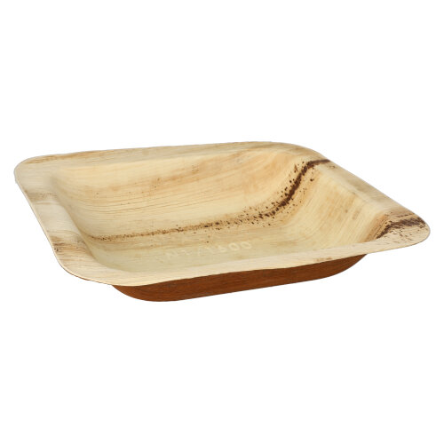 4 x 25 Siegelschalen Palmblatt "pure" eckig 900 ml 4 cm x 25 cm x 26 cm ungeteilt