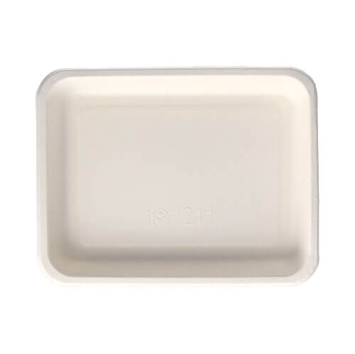 Siegelschalen, Zuckerrohr 3 cm x 17,5 cm x 22,5 cm weiss